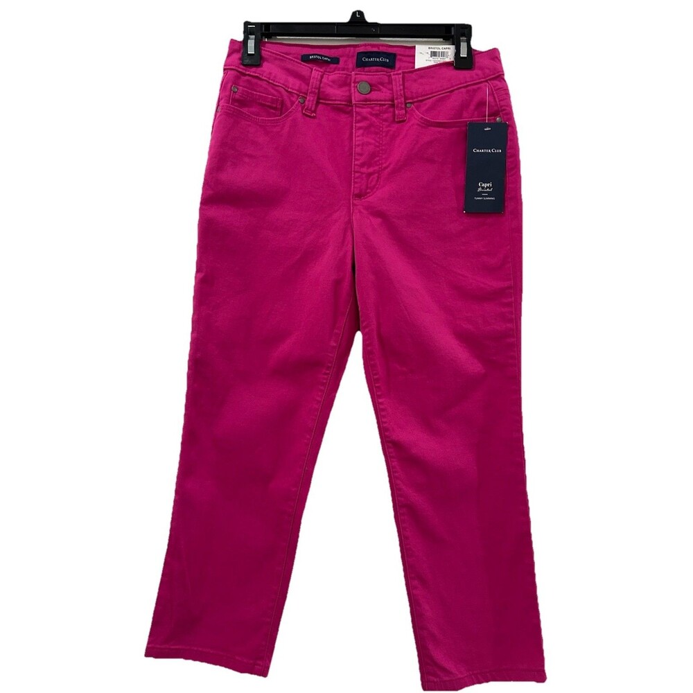 Charter Club Bristol Capri Womens 4 Pink Tutu Tummy Slimming Pants NWT